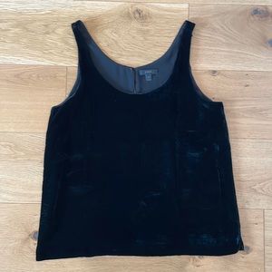 J.Crew black velvet tank top in size Tall M